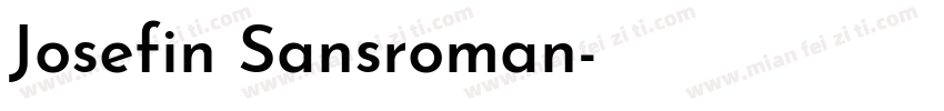 Josefin Sansroman字体转换
